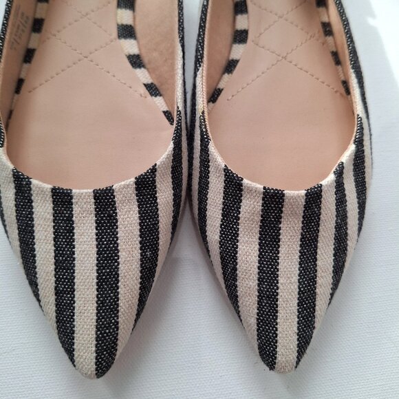 Aldo Striped Sling Back Flats NWOT - Picture 6 of 7